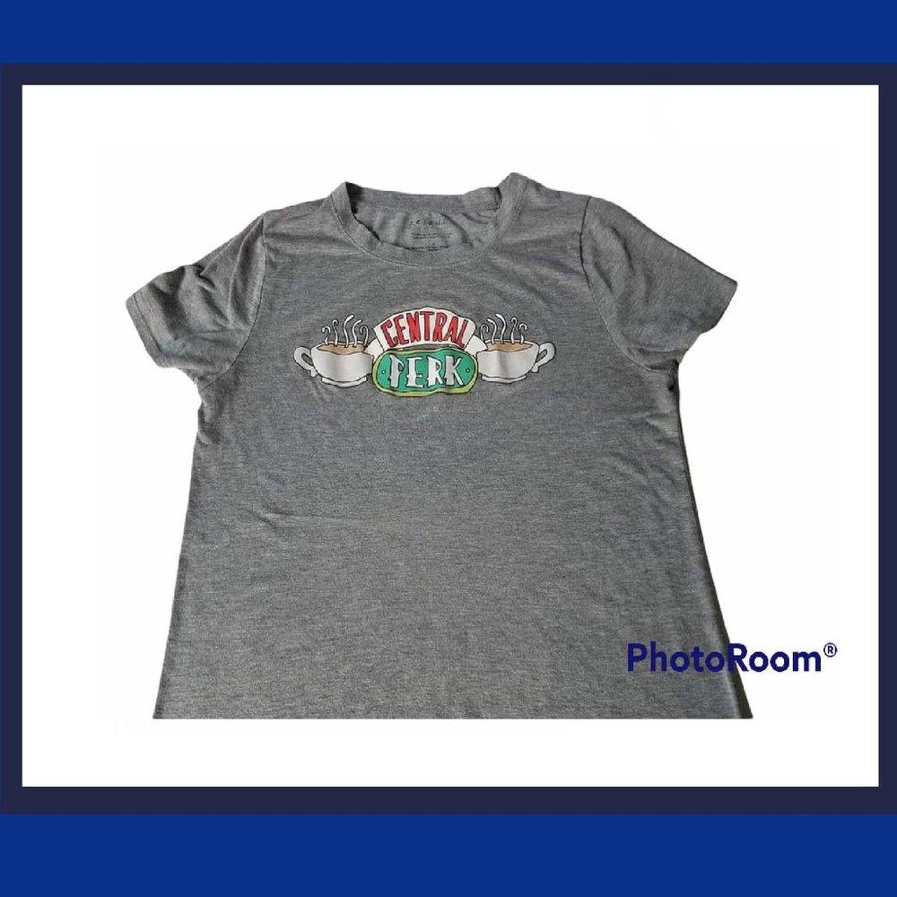 Friends Central Perk Grey Cotton short sleeve T-shirt Women's Size XL